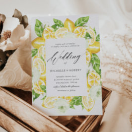 Invitación a la boda blanca del Árbol de limón de 