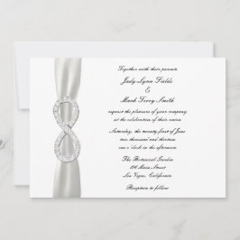 Invitación a la Boda Blanca Infinito de Diamantes