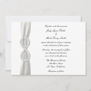 Invitación a la Boda Blanca Infinito de Diamantes