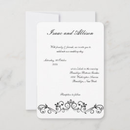 Invitación a la boda blanca moderna - Elegante