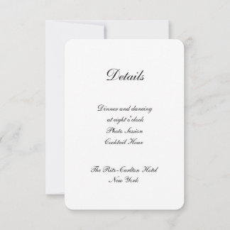 Invitación a la boda blanca moderna - Elegante