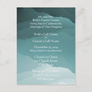 Invitación a la boda blanca sobre el mar nigosoAzu