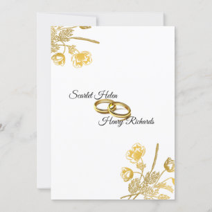 Invitación a la Boda Blanca y de Oro