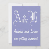 Invitación a la boda blanca y el tulipán violeta