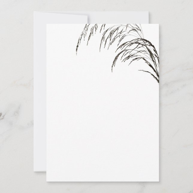 Invitación a la boda blanca y negra (Anverso)