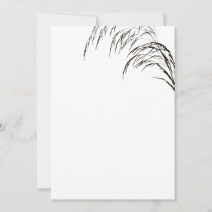 Invitación a la boda blanca y negra
