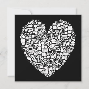 Invitación a la boda blanca y negra moderna