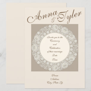 Invitación a la boda boda Doily