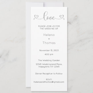 Invitación a la boda, Boda estacional, corazón