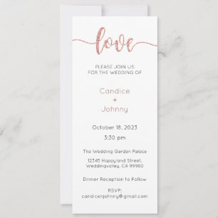 Invitación a la boda, Boda estacional, corazón