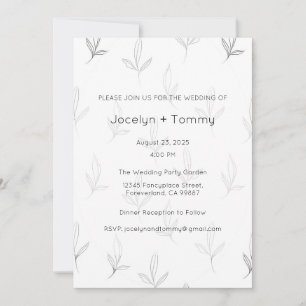 Invitación a la boda, Boda estacional, natural