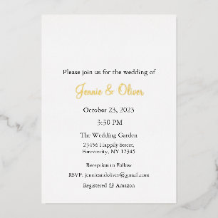 Invitación a la boda, Boda estacional, Relieve met