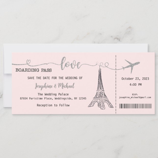 Invitación a la boda, Boda estatiar, amor (Anverso)