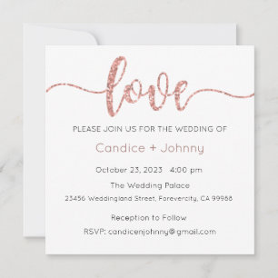 Invitación a la boda, Boda estatiar, amor