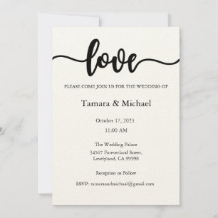 Invitación a la boda, Boda estatiar, amor
