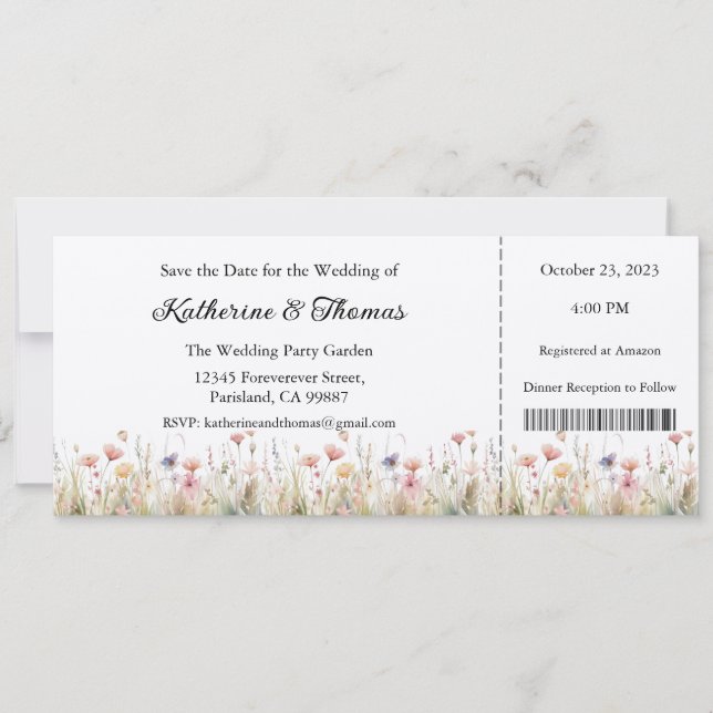 Invitación a la boda, Boda estatiar, amor (Anverso)