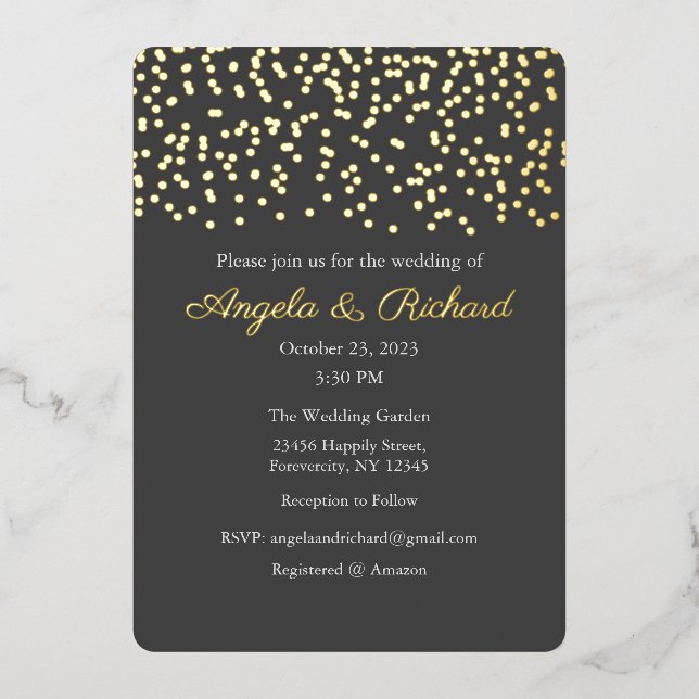 Invitación a la boda, Boda estatista, novia (Anverso)