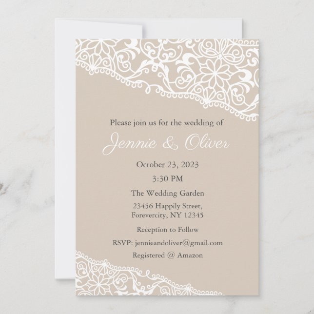 Invitación a la boda, Boda estatista, novia (Anverso)