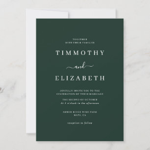 Invitación a la boda Boda moderno de Esmeralda