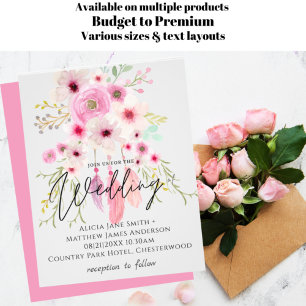 Invitación a la boda BOHO del folleto del presupue