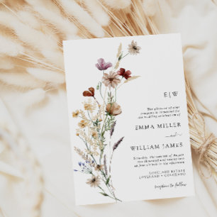 Invitación a la boda Boho Moderno y Blanca