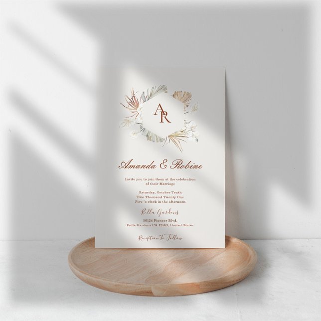 Invitación a la boda Boho Terracotta (Subido por el creador)