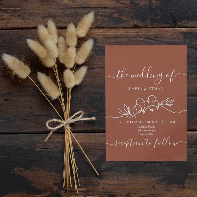 Invitación a la boda Boho Terracotta (Subido por el creador)