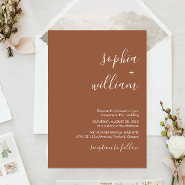 Invitación a la boda Boho Terracotta
