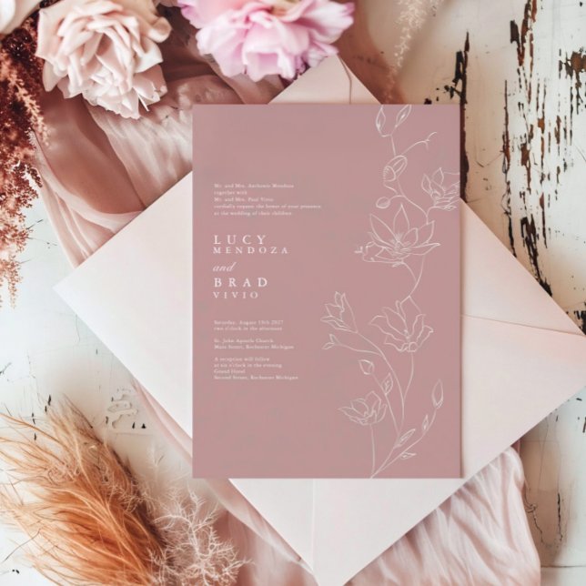 Invitación a la boda Boho Terracotta | Floral de m (Subido por el creador)