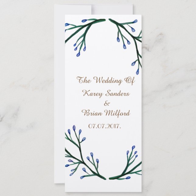 Invitación a la boda botánica (Anverso)