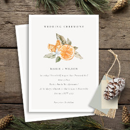 Invitación a la boda botánica Boho, Naranja de Mod