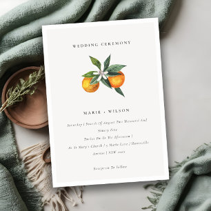 Invitación a la boda botánica Boho, Naranja de Mod