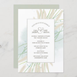 Invitación a la boda botánica costera