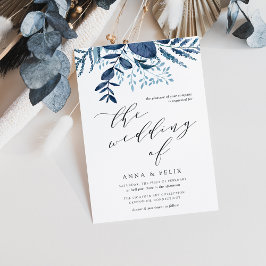 Invitación a la boda botánica de Azure Wild