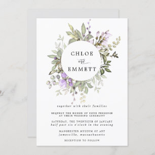 Invitación a la Boda Botánica de Boho Moderno