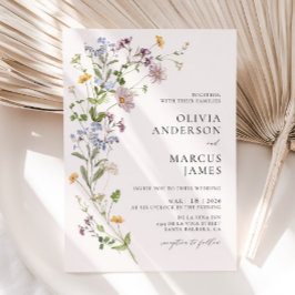 Invitación a la boda botánica de Boho Wildflower