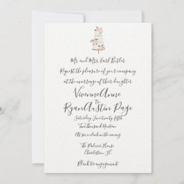Invitación a la boda botánica de la primavera acua
