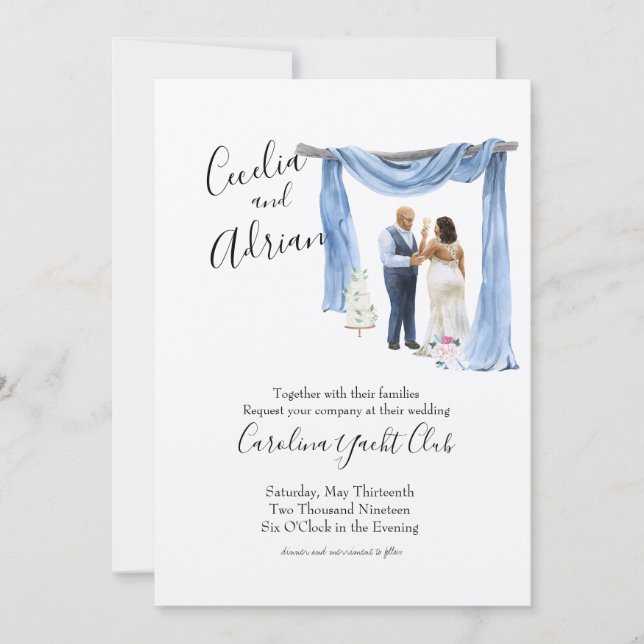 Invitación a la boda botánica de la Primavera de l (Anverso)