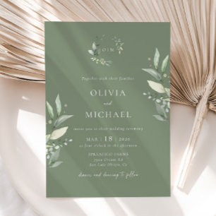 Invitación a la boda botánica de la vegetación min