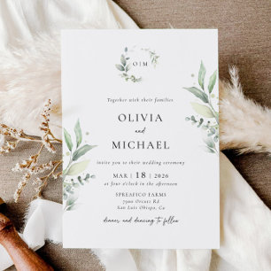 Invitación a la boda botánica de la vegetación min
