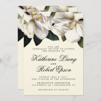 Invitación a la Boda Botánica de Magnolia Meridion