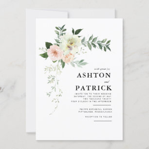 Invitación a la boda botánica de primavera