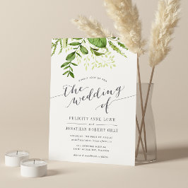 Invitación a la boda botánica de Wild Meadow