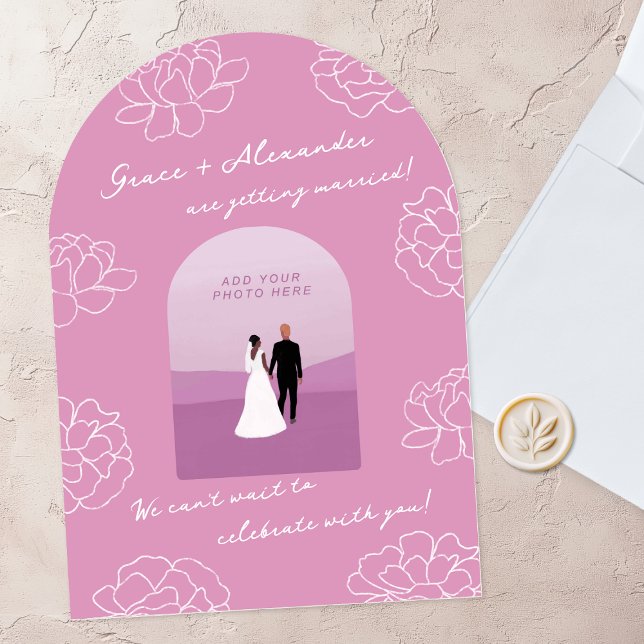 Invitación a la boda botánica del Arco Moderno Mor (Subido por el creador)