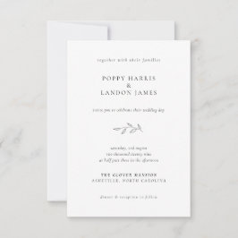 Invitación a la boda botánica del presupuesto