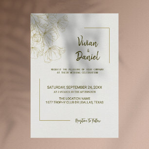 Invitación a la Boda Botánica Dusty Simple Eleganc