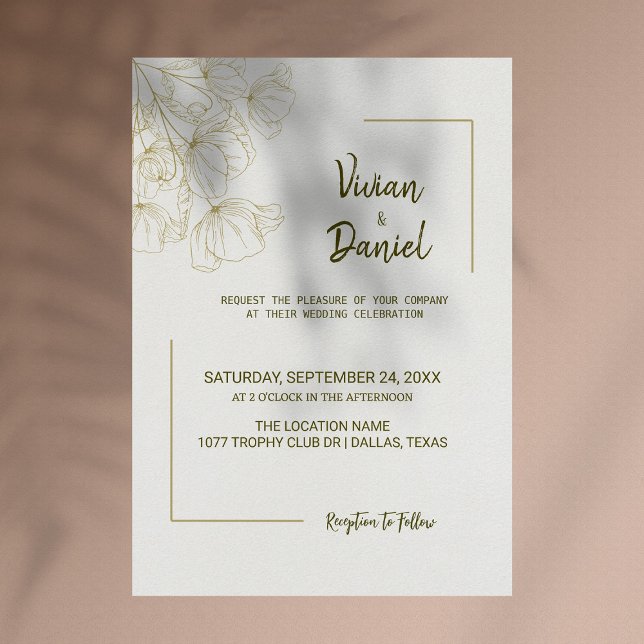 Invitación a la Boda Botánica Dusty Simple Eleganc (Subido por el creador)