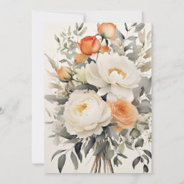 Invitación a la boda botánica elegante moderna