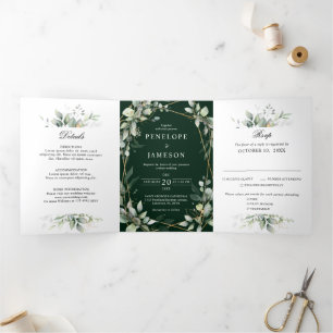 Invitación a la Boda Botánica Eucalyptus Greenery