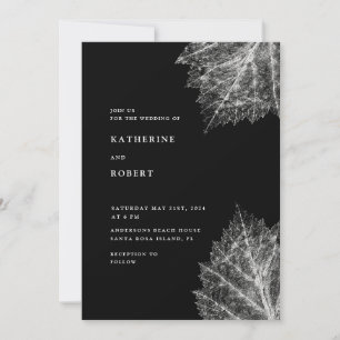 Invitación a la boda botánica minimalista